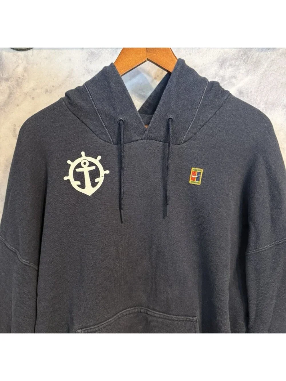 Nike Court Tennis Hoodie Sweatshirt Navy Blue Size Large L